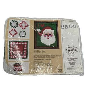 Vintage The Creative Circle 2506 Christmas Assorted Crafts Needlepoint Kit NEW